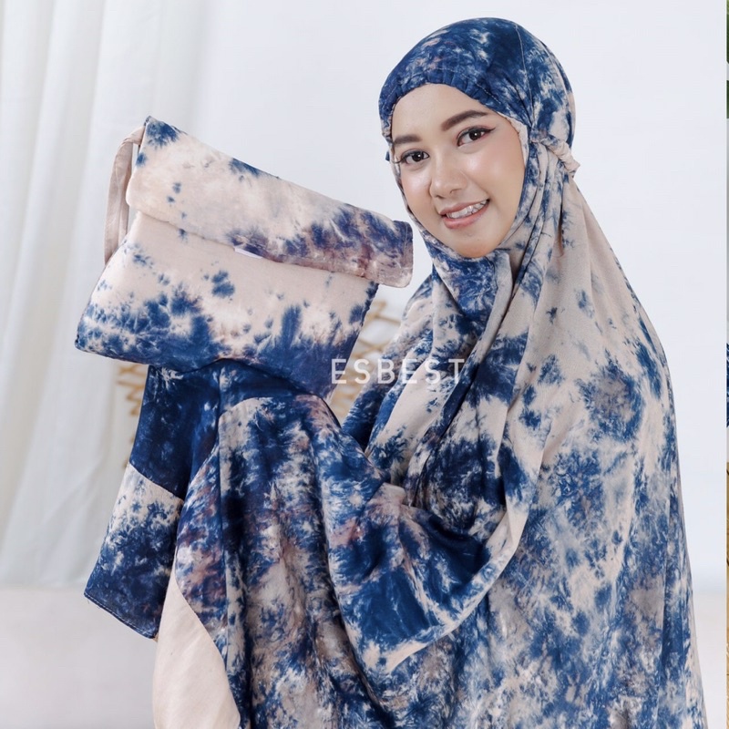 MUKENA DEWASA BALI JUMBO TIE-DYE / MUKENA BALI SUPER JUMBO TIEDYE RENDA SOFT / MUKENA BALI TIE DYE