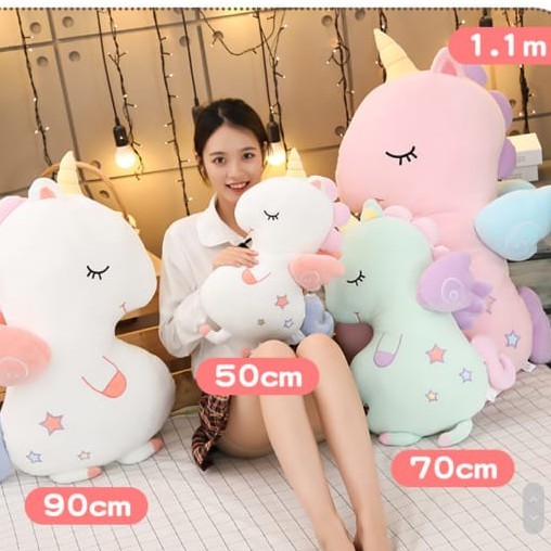 BONEKA UNICORN TERBANG LUCU LEMBUT SOFT UNICORN PLUSH DOLL IMPORT