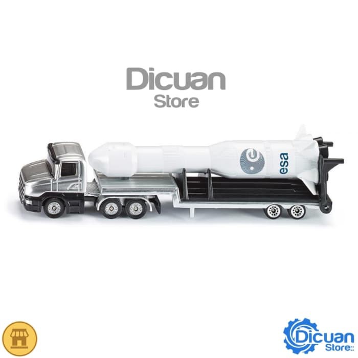 Siku Low Loader W/ Rocket / Miniatur Truk Angkut Roket