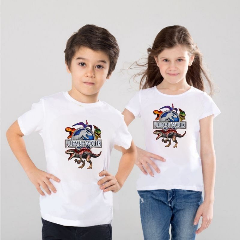 Kaos Jurasic World Untuk Anak-Remaja Cowok/Cewek