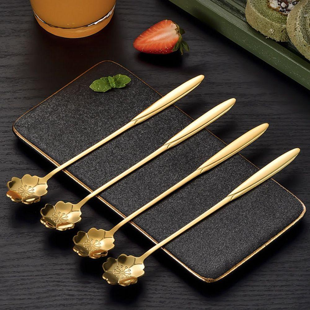 Top Tea Coffee Spoon High Quality Bunga Sakura Gagang Keramik Sendok Garpu Gula