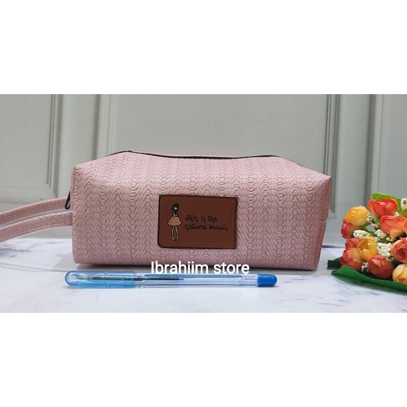 (POUCH LONTONG POLOS DAN LENTUR) POUCH SERBAGUNA / TAS KOSMETIK SERBAGUNA / POUCH MAKE UP BESAR / POUCH MAKE UP TRAVEL