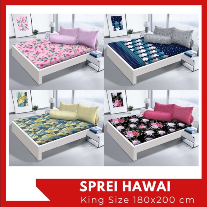 ❤ IJN ❤ HAWAI MYLOVE SPREI FLAT KING UKURAN 180X200 MOTIF DEWASA MINIMALIS