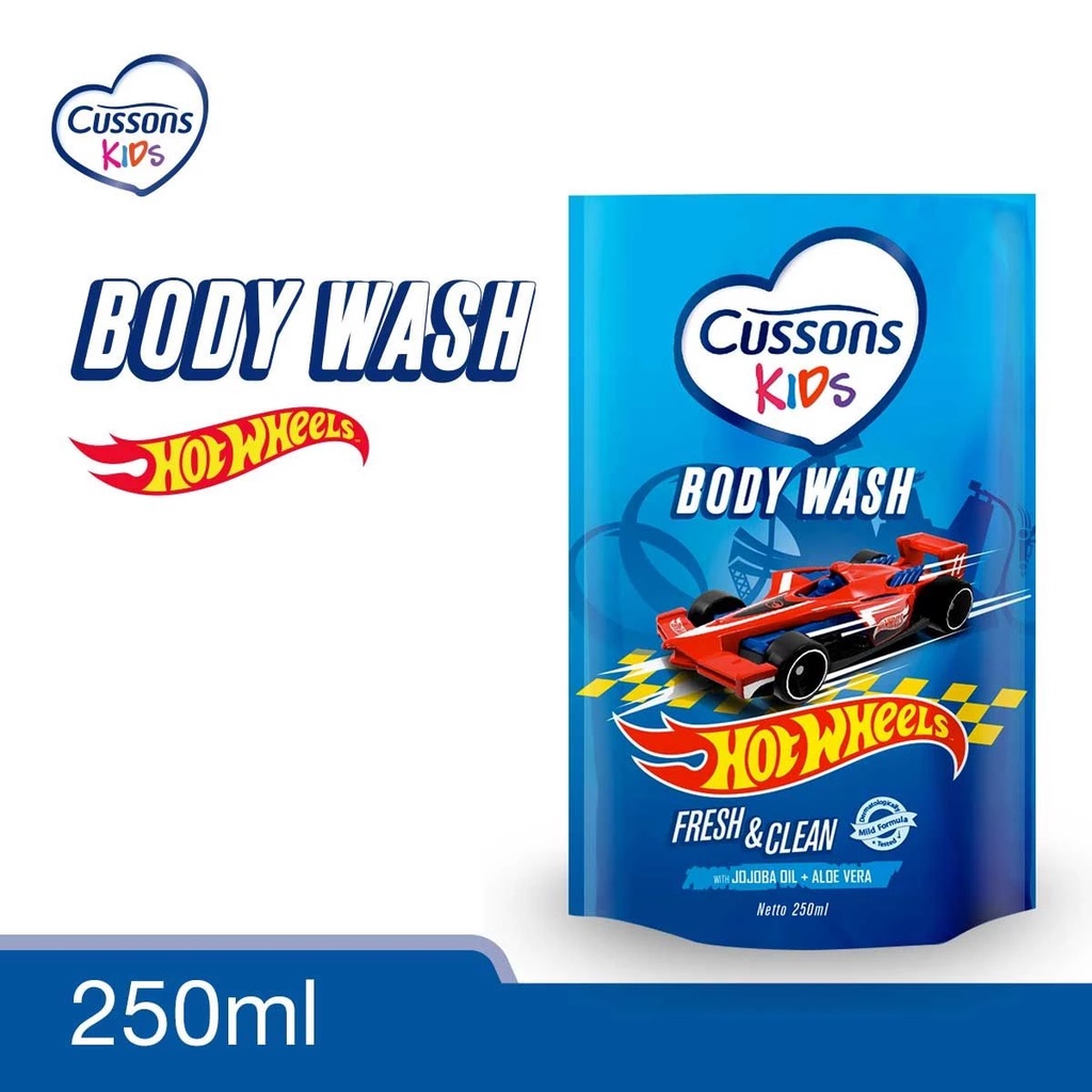 Cussons Kids Body Wash Hot Wheels Fresh &amp; Clean - Sabun Anak 250ml