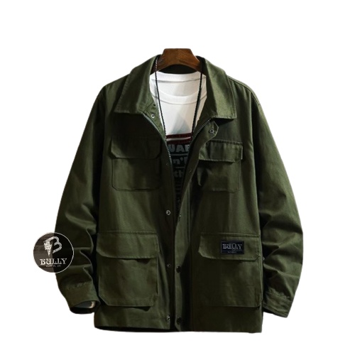 Jaket BULLY INSIDE SEMI PARKA POCKET Trendy Keren Cassual Unisex Pria Wanita