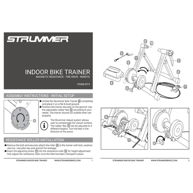 BIKE TRAINER STRUMMER BT-9 WITH REMOTE AND QR