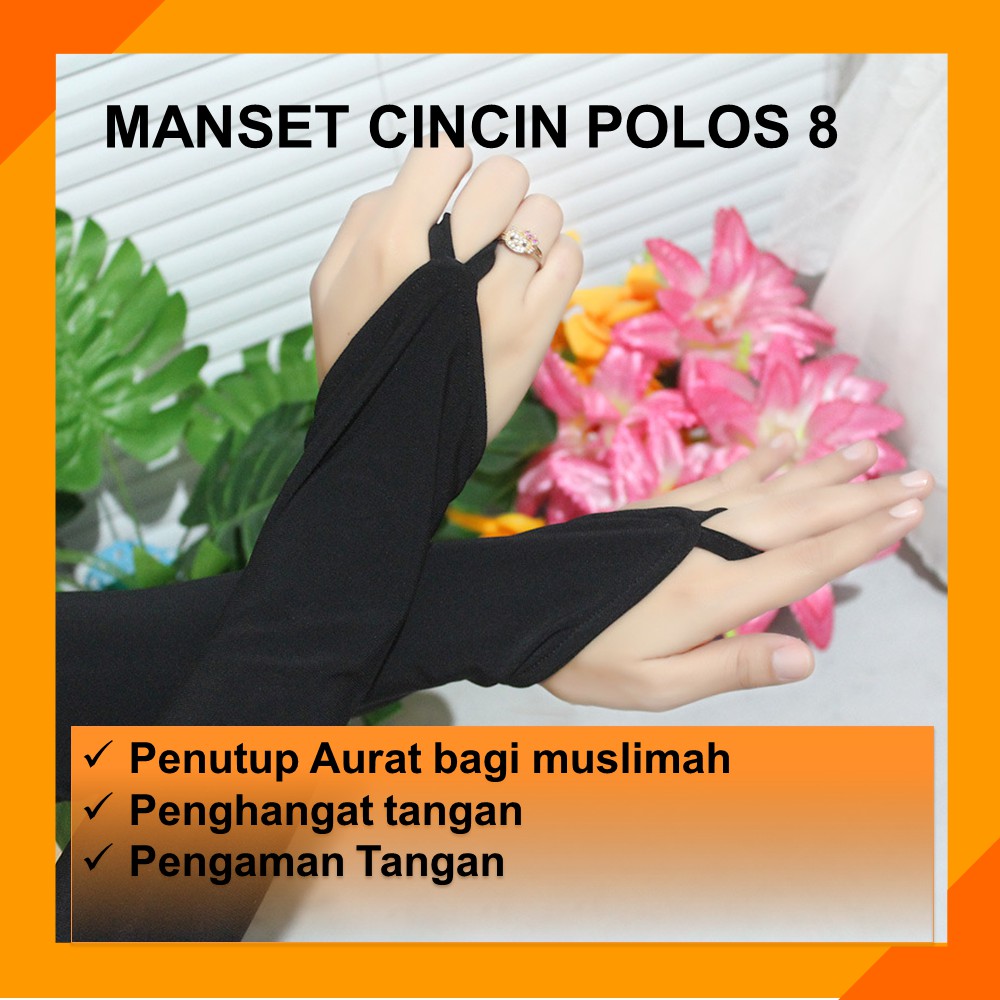 Handsock Cincin Polos Handsock Panjang Fashion Muslimah Terbaru Handshok Cincin Wanita
