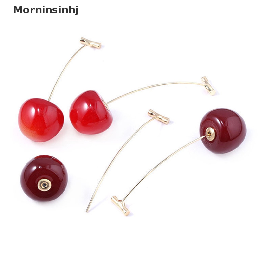 Mornin Bizarre Adventure Earrings Cherry Drop Anting Wanita Pria Cosplay Klip Telinga Perhiasan Hadiah id