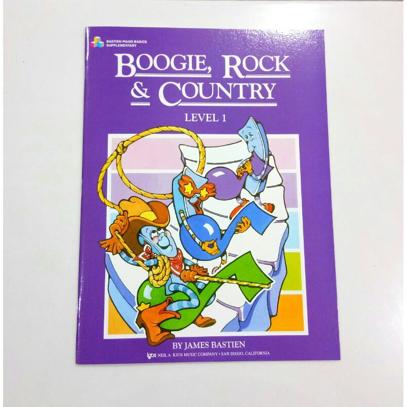 Buku Piano Boogie Rock Country By James Bastien Piano book ada level 1 , 2 dan 3