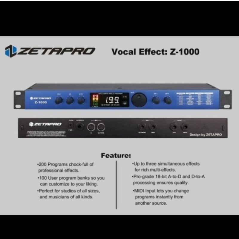 Efek Vokal Effect Vocal ZETAPRO Z1000 Z 1000 Z-1000 Original TERBAIK