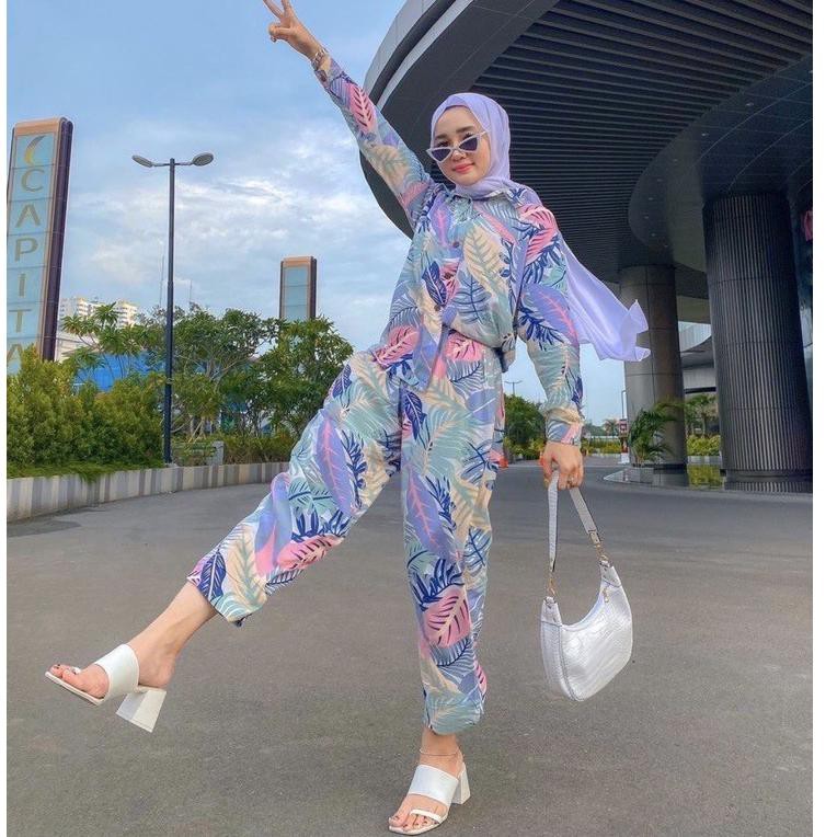 T3rknzh [3.3 Bundle Deals] DAILY SET BAJU TIDUR PAJAMAS ONE SET SETELAN RAYON VISCOSE TIE DYE MOTI