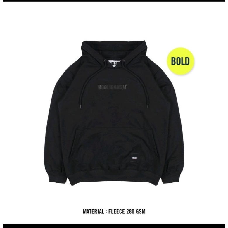 HOOLIGANS Hoodie Visione Black 100% Original S bold version