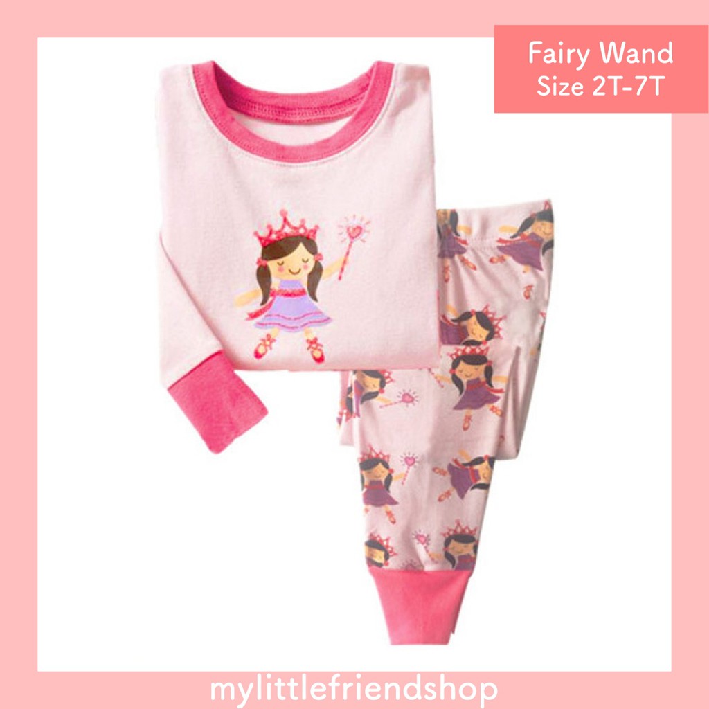 Piyama Anak  Tangan Panjang Baju  Tidur Murah  Fairy Wand 