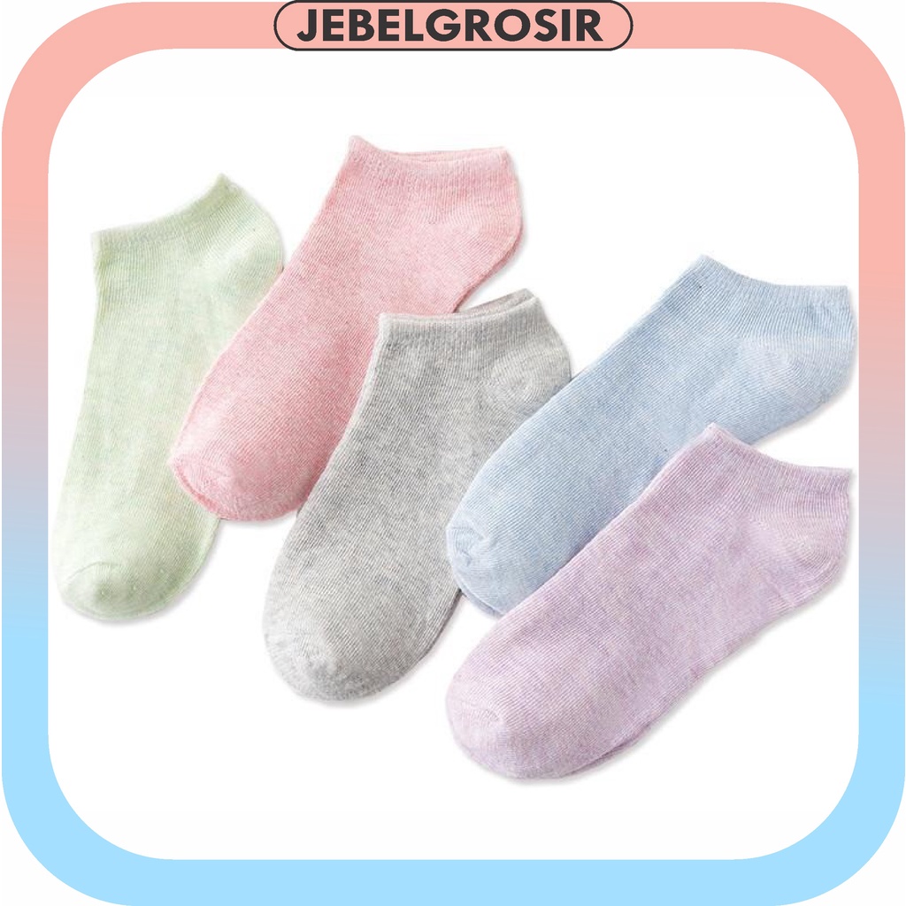 Jebelgrosir Kaos Kaki Polos pendek Kaoskaki Dewasa wanita Semata KAKI Short Socks 434