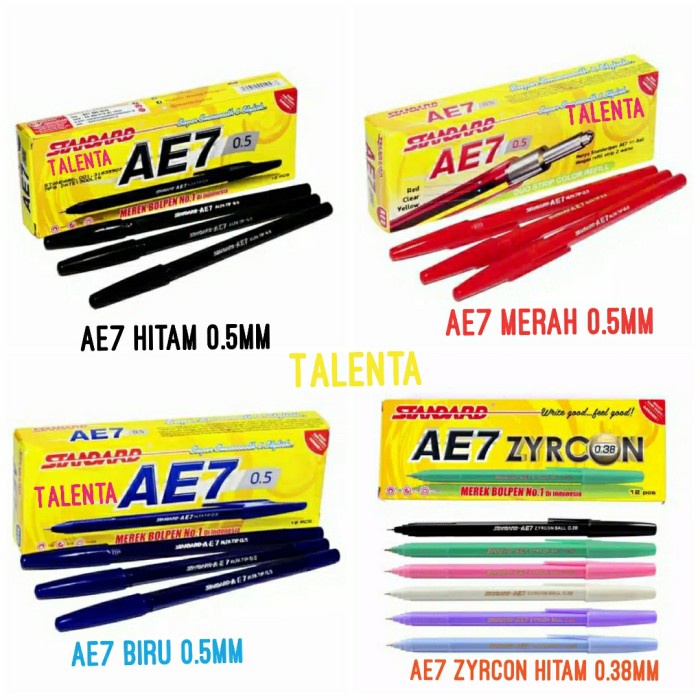 

Kusus Hari Ini Pulpen Standard Ae7 0.5Mm / Zyrcon Ball 0.38Mm (12Pc) Gilaa!!!