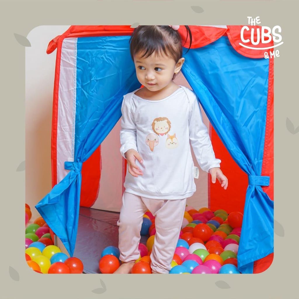 Babygiggles - THE CUBS &amp; ME Long Sleeve Shirt / Atasan Anak Unisex 0-2 Tahun