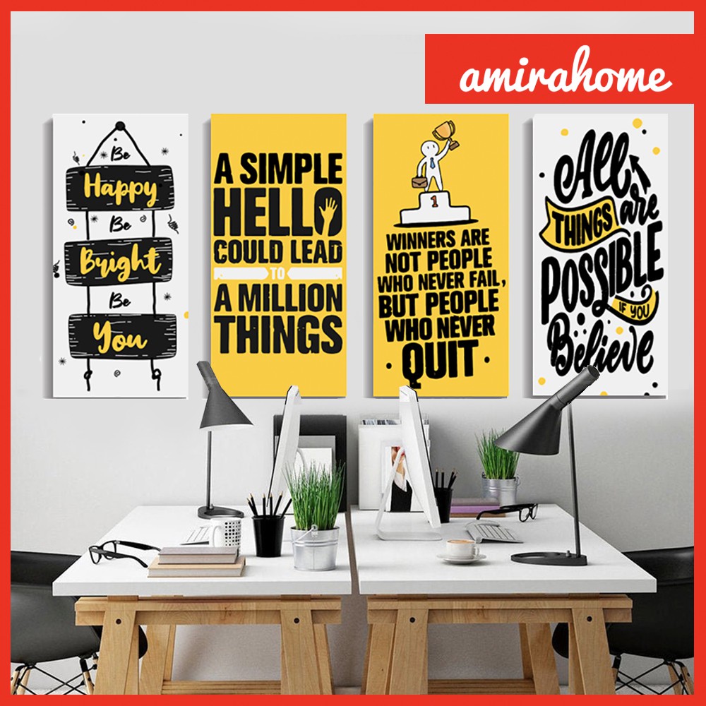 Pajangan Hiasan Dinding Quotes Poster Motivasi Dekorasi Cafe Wall Decor