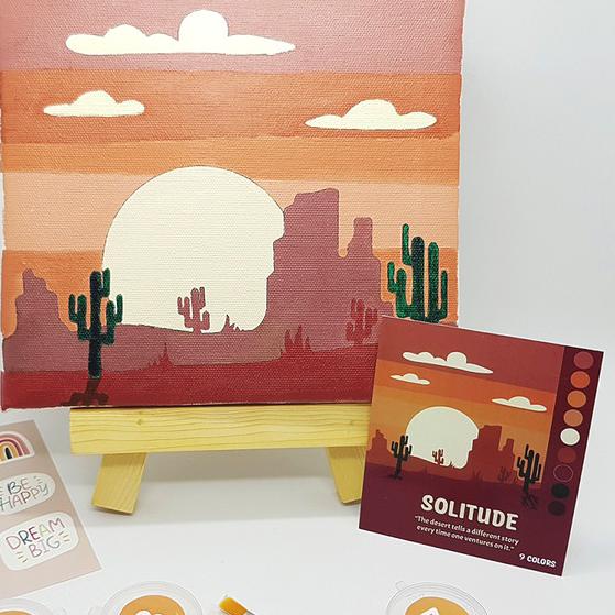 

❁ SOLITUDE - Paint By Number 9 Color [ Landscape Series] | Painting Kit ♜