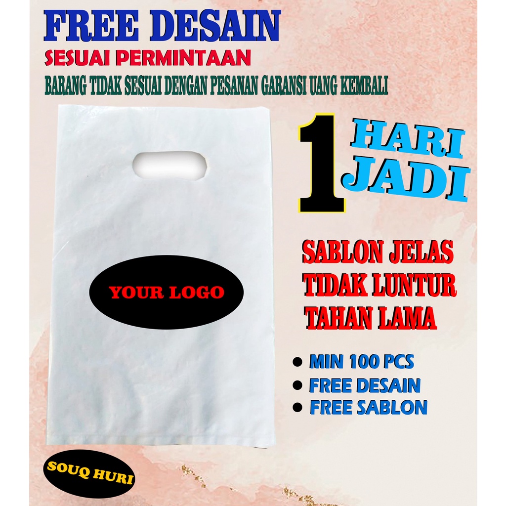 

PLASTIK SABLON HD uk 25X35 FREE DESAIN | SABLON PLASTIK