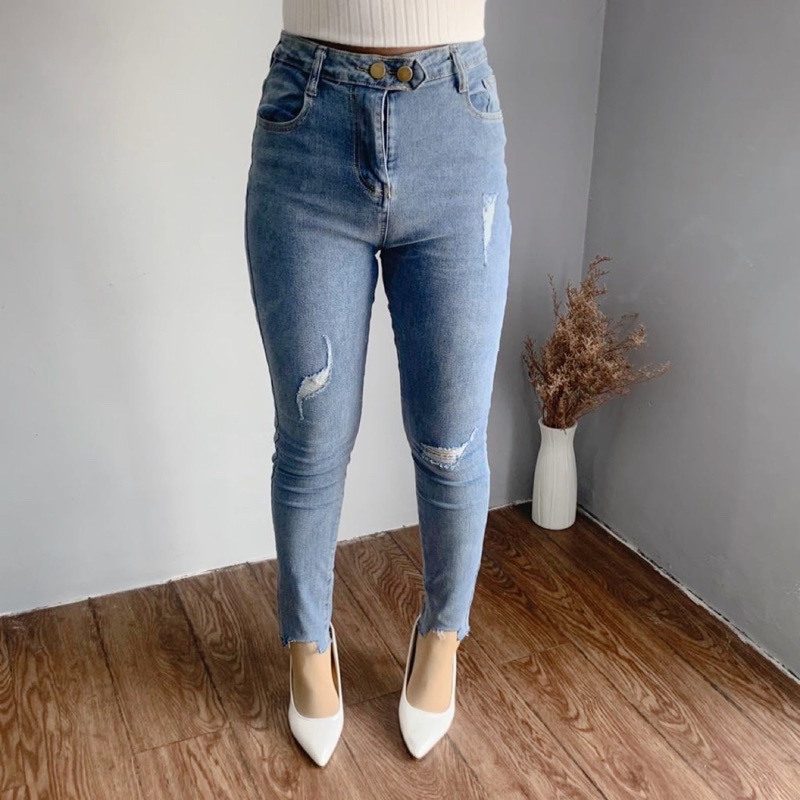 [LUXE.DLABEL] - E2 Jeans | Celana panjang Highwaist wanita Jeans import premium Jeans wanita polos ripped jeans High waist jeans wanita bkk Skinny Jeans High waist Baggy jeans Wideleg Jeans Kulot jeans Boyfriend jeans Wanita