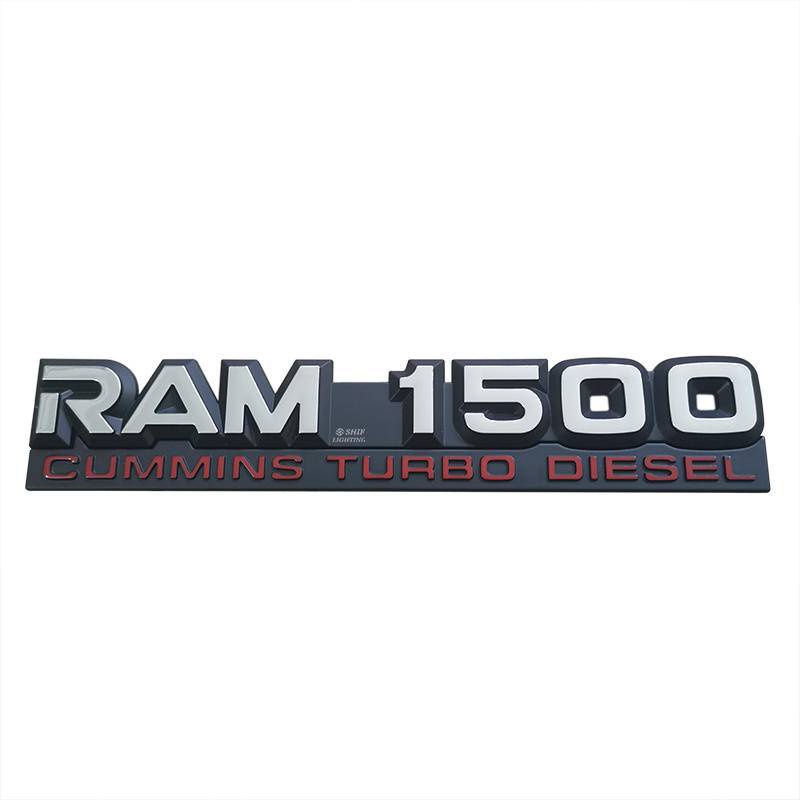 1pc Stiker Emblem Logo CUMMINS TURBO DIESEL 1500 Untuk Dekorasi Mobil