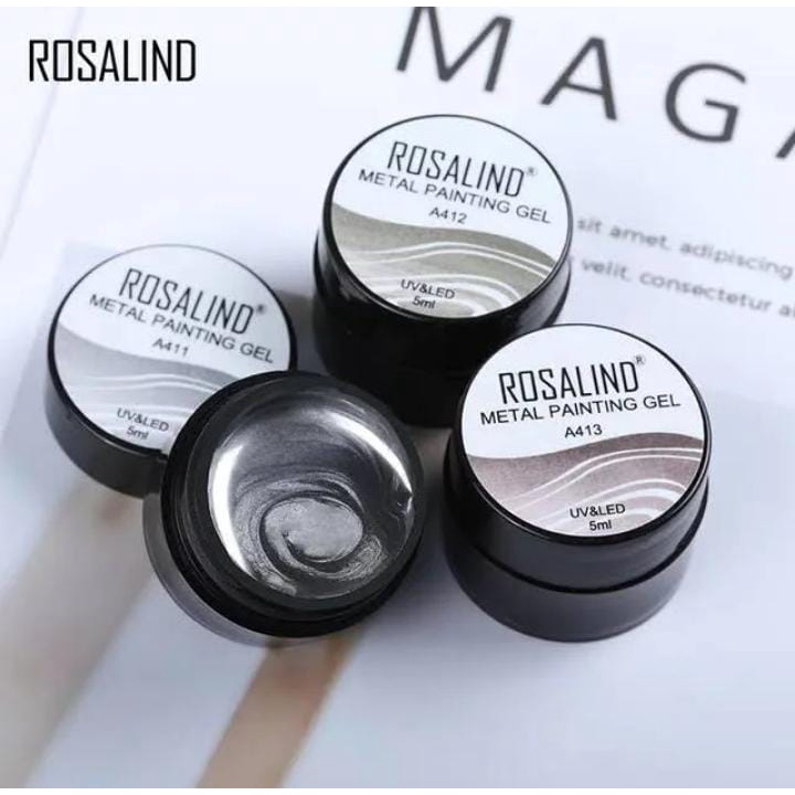 Rosalind Metal Painting Gel in Jar 5ml Kutek Gel / UV Gel Nail Polish - A411