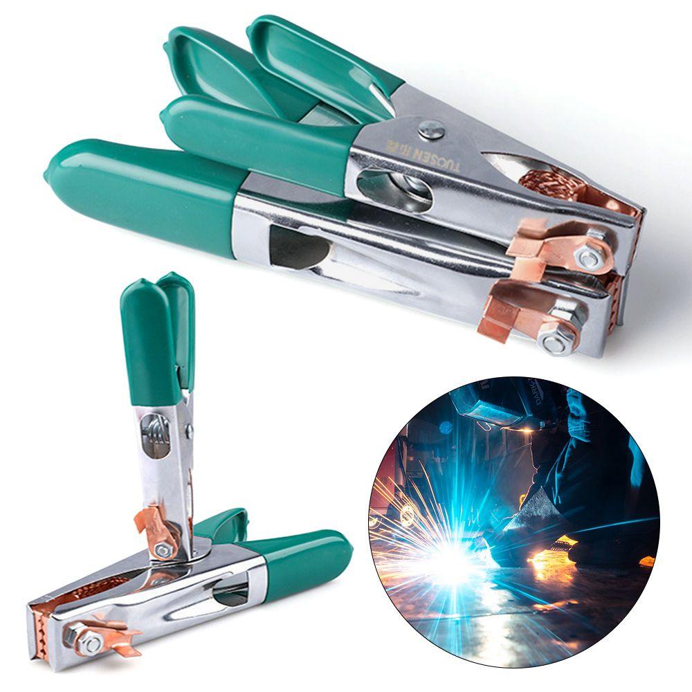 Solighter 300A/500A Earth Clamp Berlapis Chrome Aksesori Las Kepang Tembaga Electrode Holder