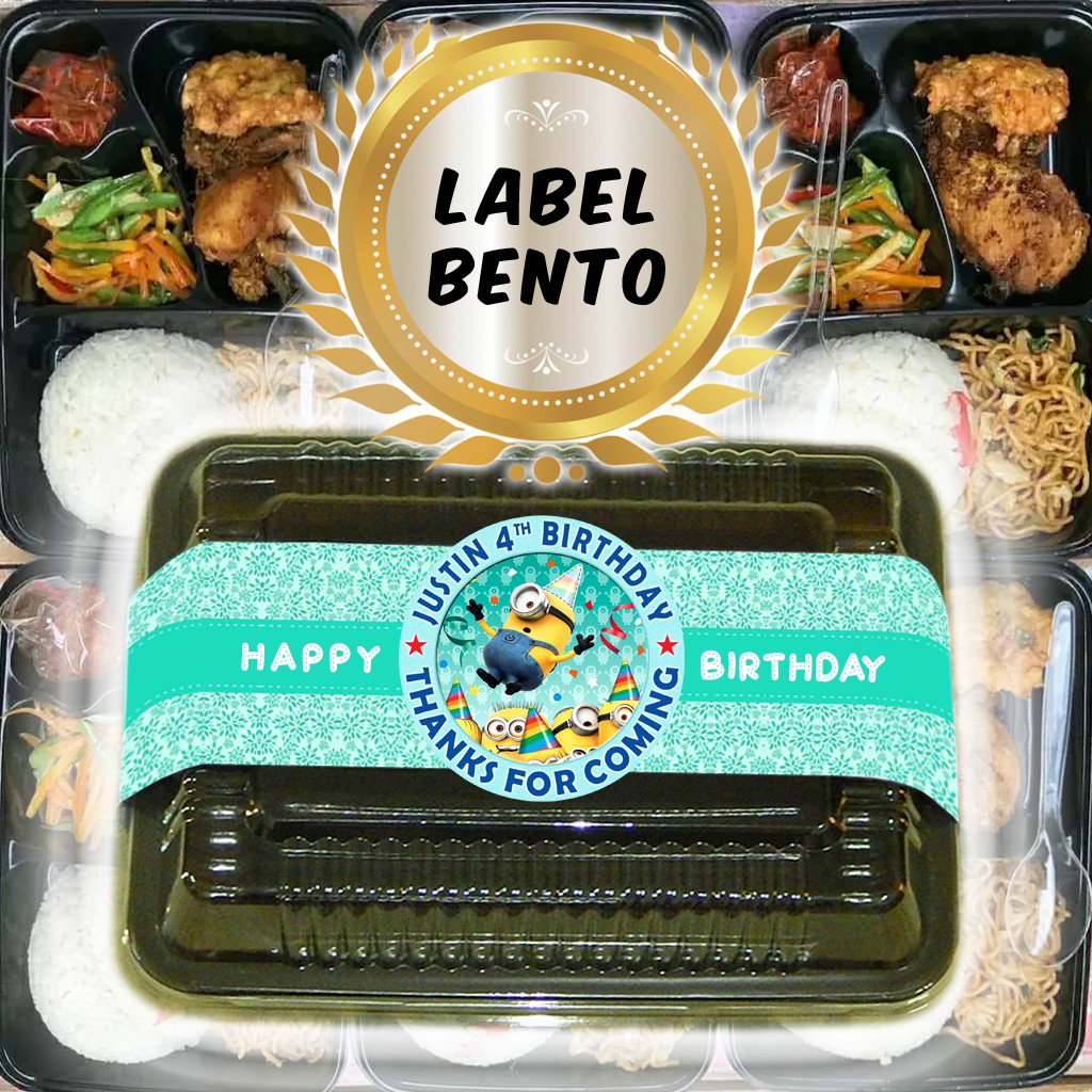 

MINION - LABEL BENTO / LABEL AQIQAH / LABEL NASI BENTO ULTAH ULANG TAHUN