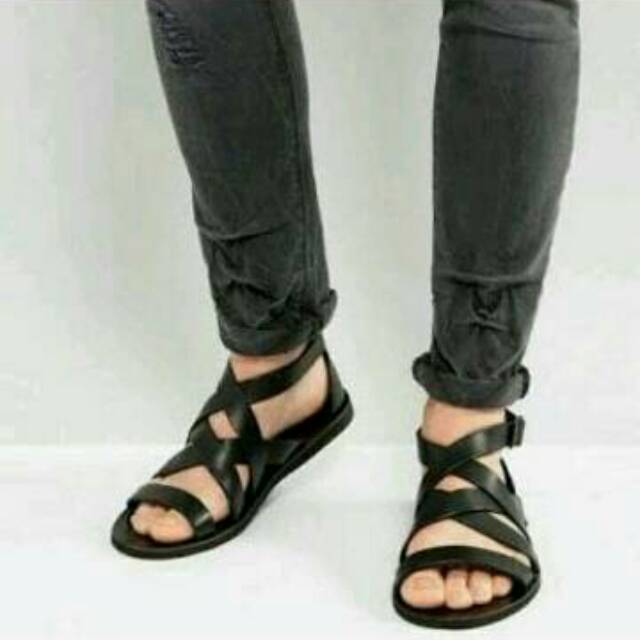 Sendal Pria / Sendal Gladiator Pria / Sendal Pria Kulit