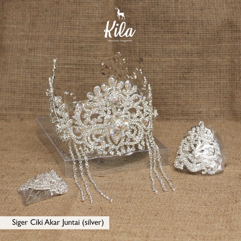 Siger Mahkota Sunda Siger Ciki Akar Silver / Gold Premium