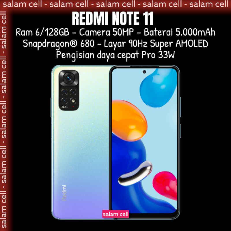 REDMI NOTE 11 RAM 6/128GB Baterai 5.000MaH Fast Charging Original Garansi Resmi-4