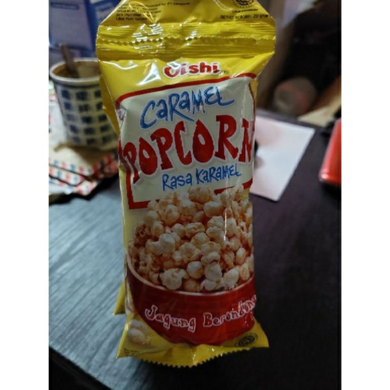 

Oishi Popcorn Caramel 1 Renceng Isi 10 Sachet