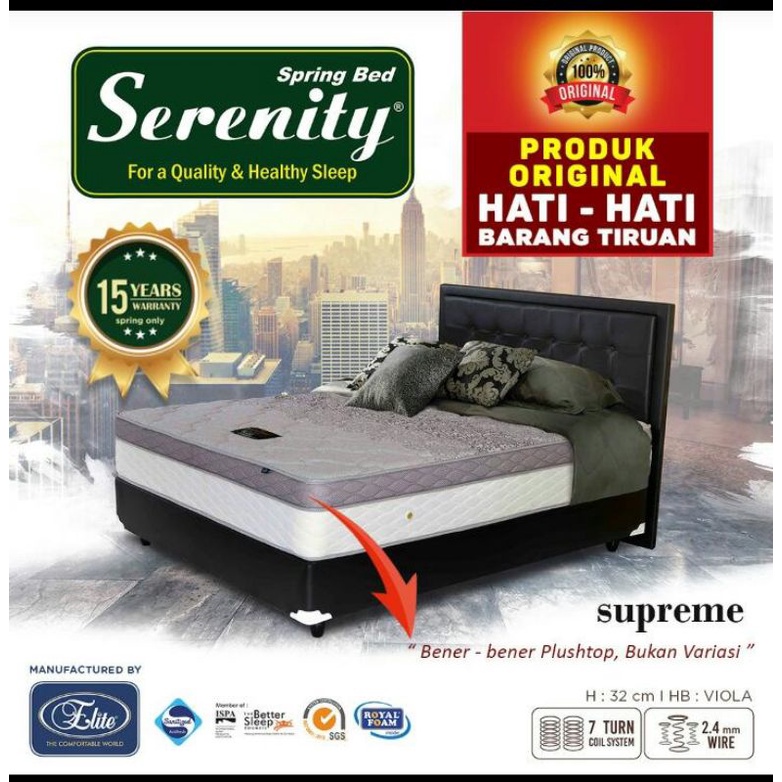 Kasur Springbed Elite Supreme 160 Dan divan sandaran