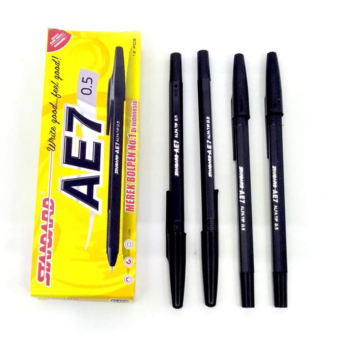 PULPEN BALLPOINT PENA MURAH TERLARIS STANDARD STANDART AE7 0.5mm