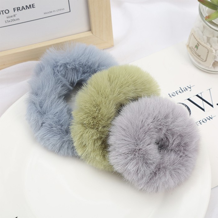 MURMURE.ID | IKAT RAMBUT BULU JUMBO LEMBUT KARET CEPOL WANITA RASFUR ALA KOREA HA065-2