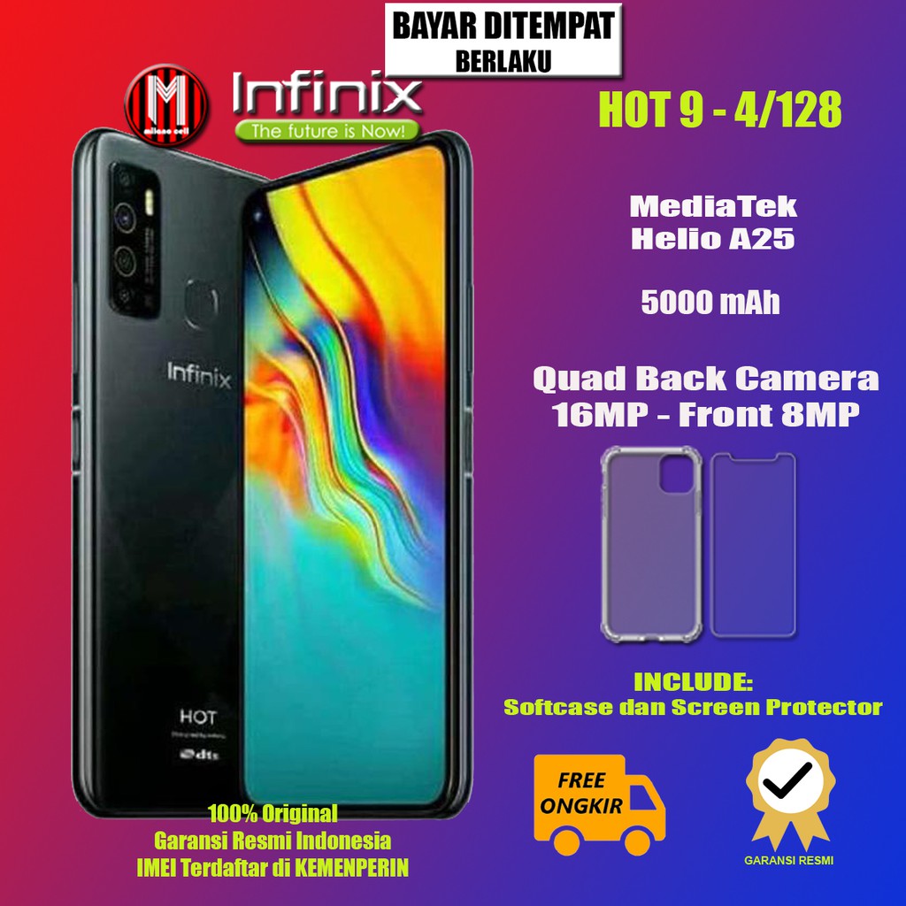 Infinix Hot 9 4GB/128GB Original dan Garansi Resmi