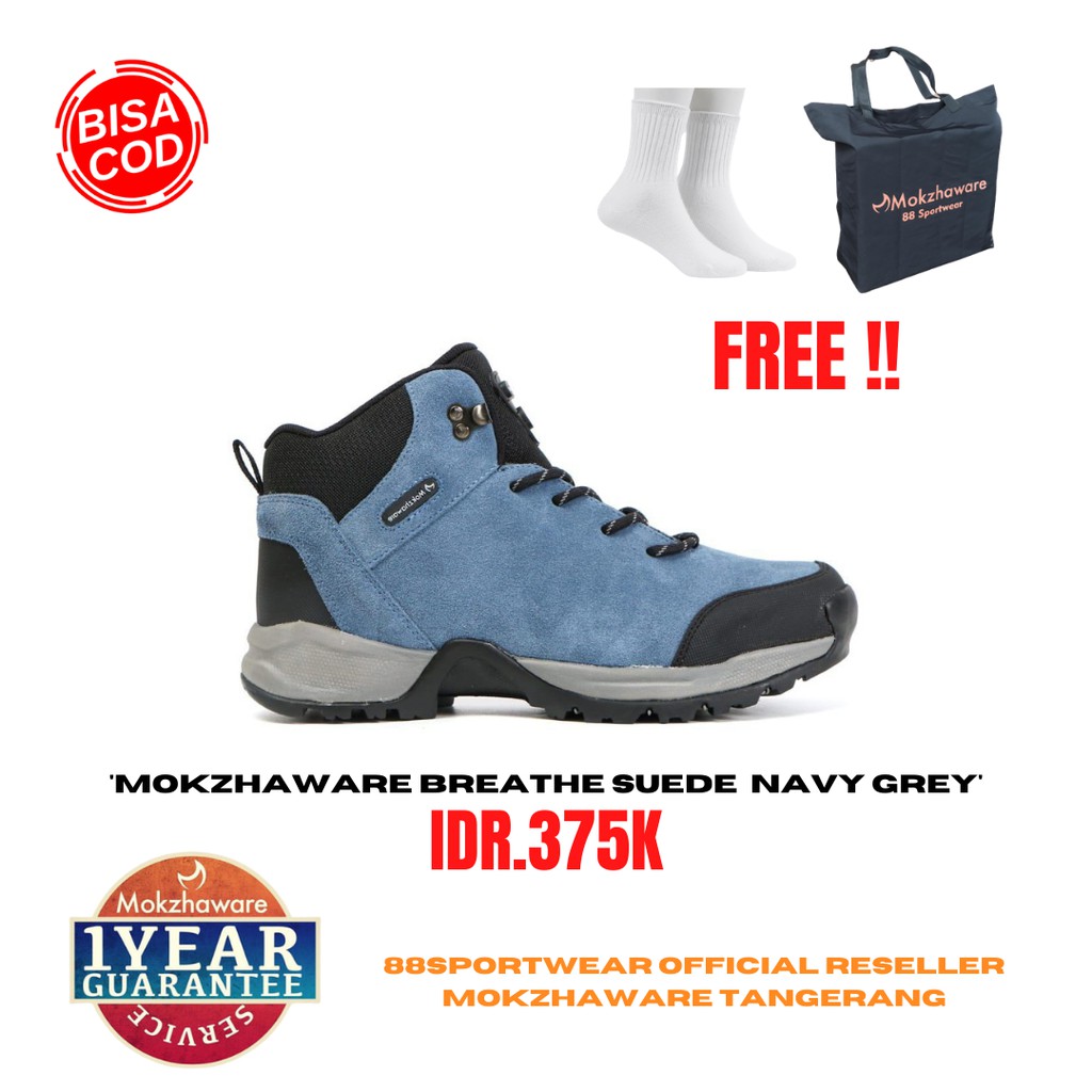 SEPATU MOKZHAWARE BREATHE SUEDE SERIES | GARANSI 1 TAHUN | GUNUNG | OUTDOOR | HIKING