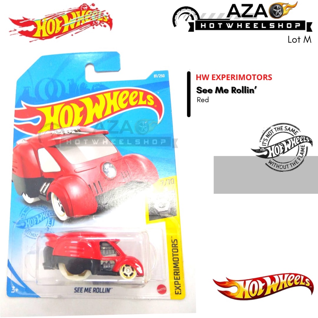 NEW ARRIVAL | Diecast Hot Wheels SEE ME ROLLIN Merah HW Hotwheels Mobil Mainan Anak Lot M 2021 Reguler Basic Termurah Curah Murah Scale 64