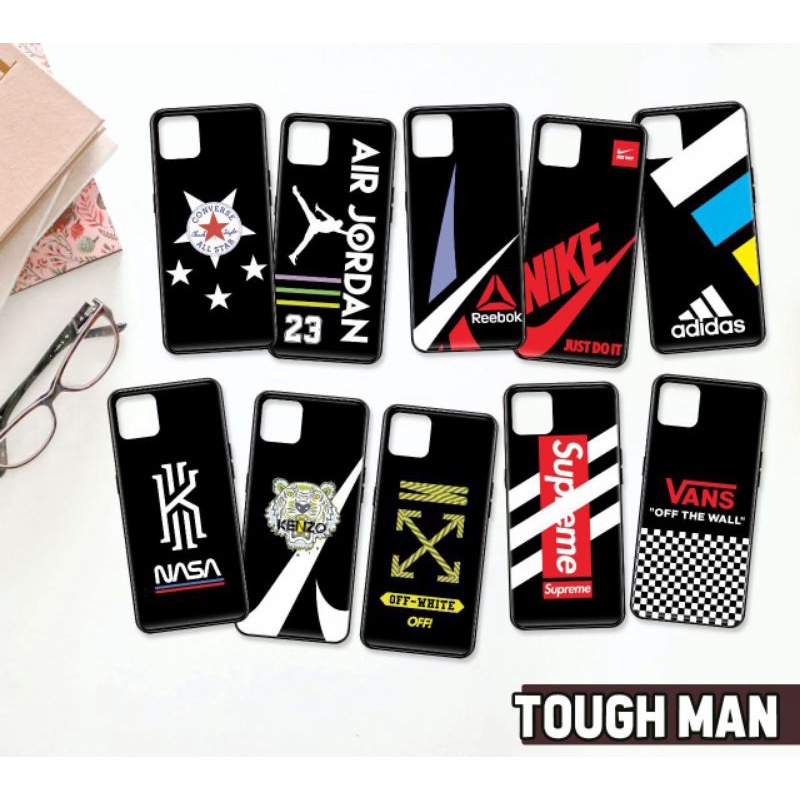 [PROMO] SOFTCASE BLACK MOTIF OFF WHITE FOR SAMSUNG REDMI OPPO REALME OPPO VIVO A9 2020 A5 2020 C20 Y