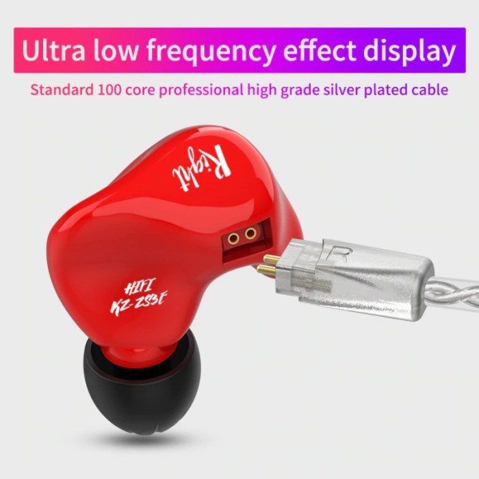 ELEKTRONIK AUDIO KNOWLEDGE ZENITH EARPHONE HIFI DYNAMIC DRIVER - KZ-ZS3E