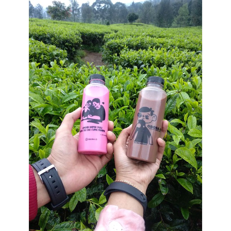 Botol Sablon / Botol Plastik / Botol Almond / Botol Kale 250 ml Murah