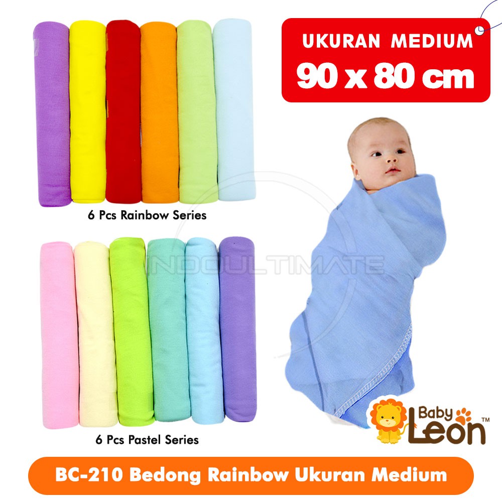 Bedong Bayi Polos Rainbow Pastel Tone Earth BABY LEON (PREMIUM) BABY STAR (STANDARD) Isi 6 Pcs [BC-209 100x90 cm] [BC-210 90x80 cm] BCS-9106 BCS-8106 Bedong Bayi Katun Selimut Bayi Bedong Bayi Bedong Alas Tidur Bayi Perlengkapan Bayi Baru Lahir