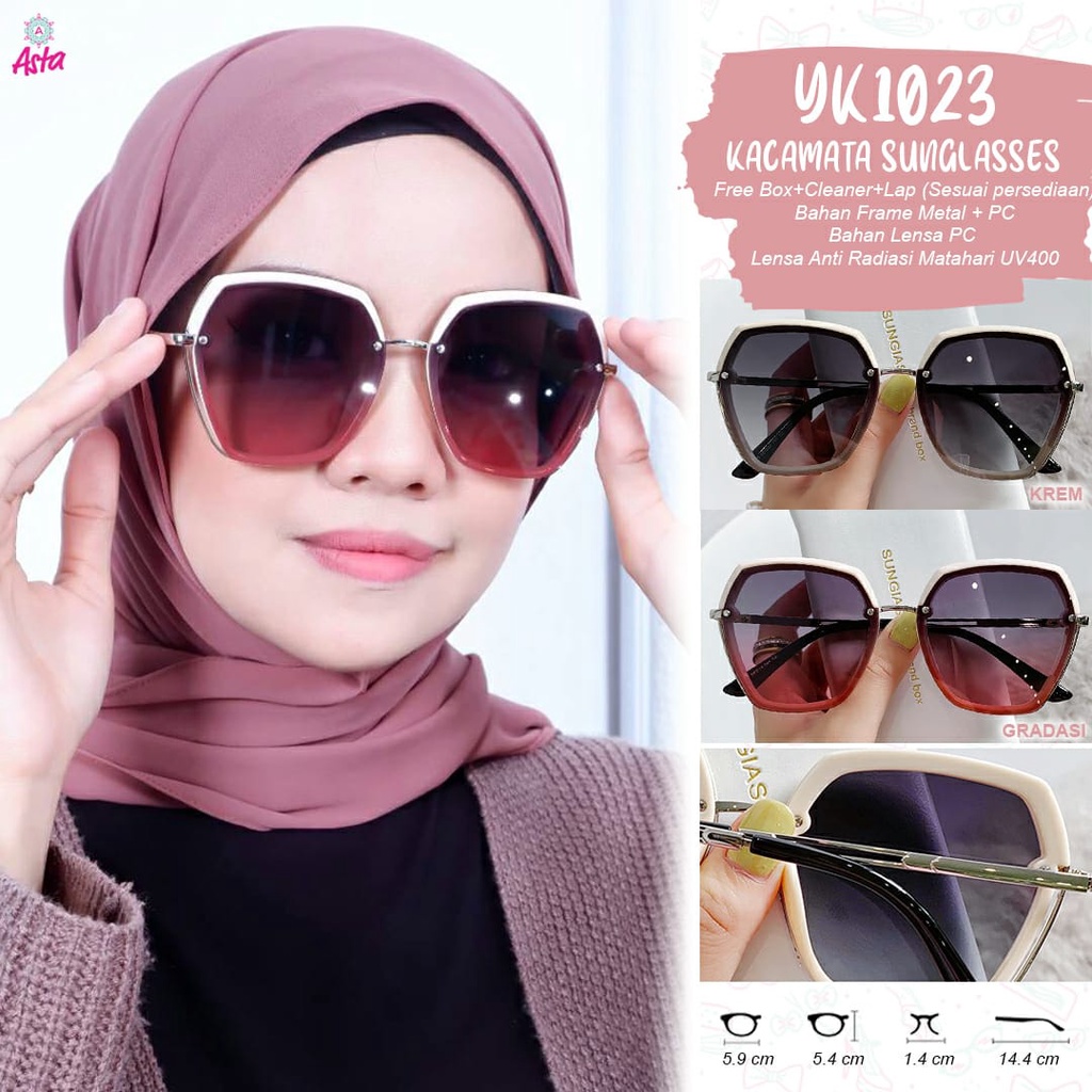 Kacamata wanita murah import Kode YK1023 ori by Asta ANTI RADIASI MATAHARI