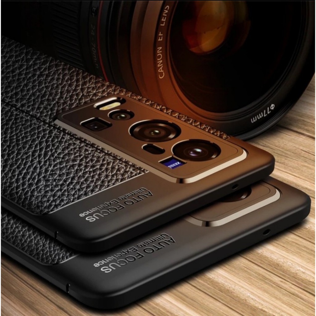 Auto focus leather kulit texture VIVO X60 PRO X60 case cover casing