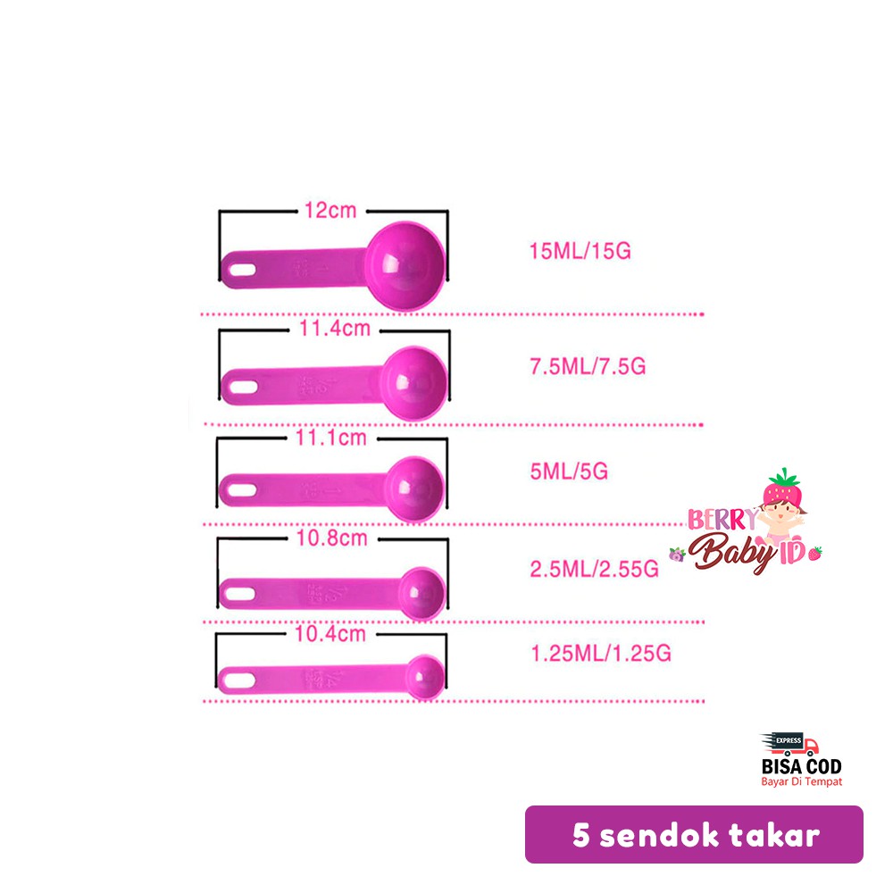 Berry Mart 5in1 Sendok Takar Measuring Spoon Cup Peralatan Masak JKN020 Berry Mart