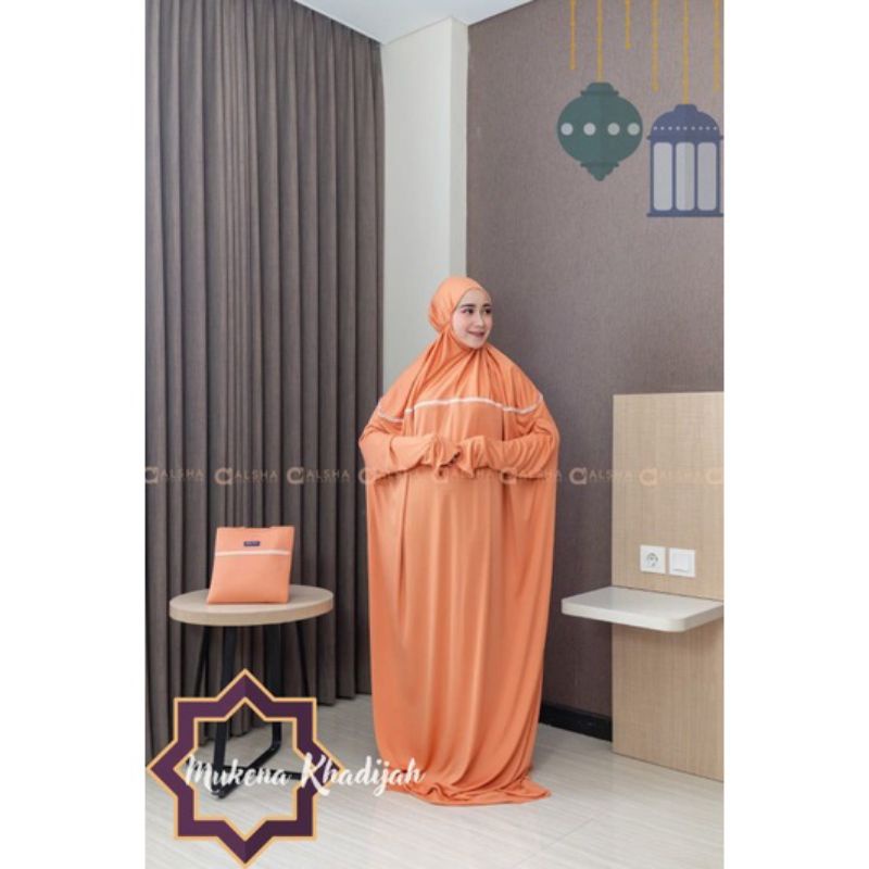 Mukena terusan khadijah  jumbo ori Alsha tanpa tas