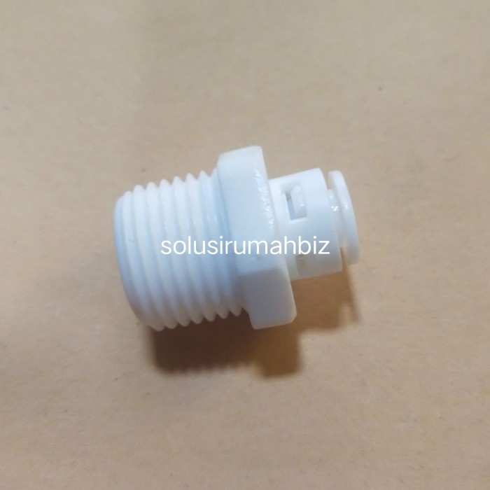 FITTING RO LURUS SOK DRAT LUAR 1/2&quot; KE SELANG 1/4&quot; TANCAP FITING QUICK