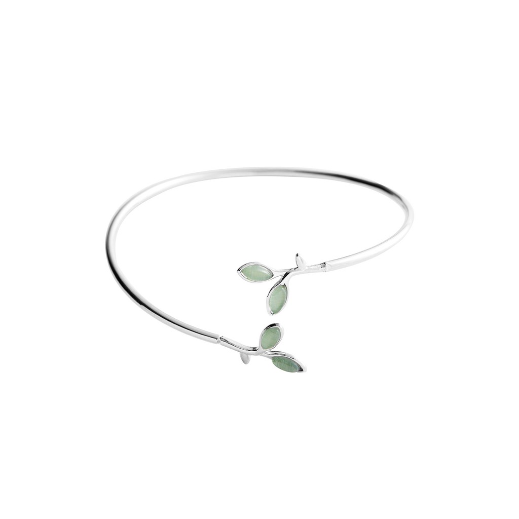 Gelang wanita kuncup daun hijau busana korea-#1