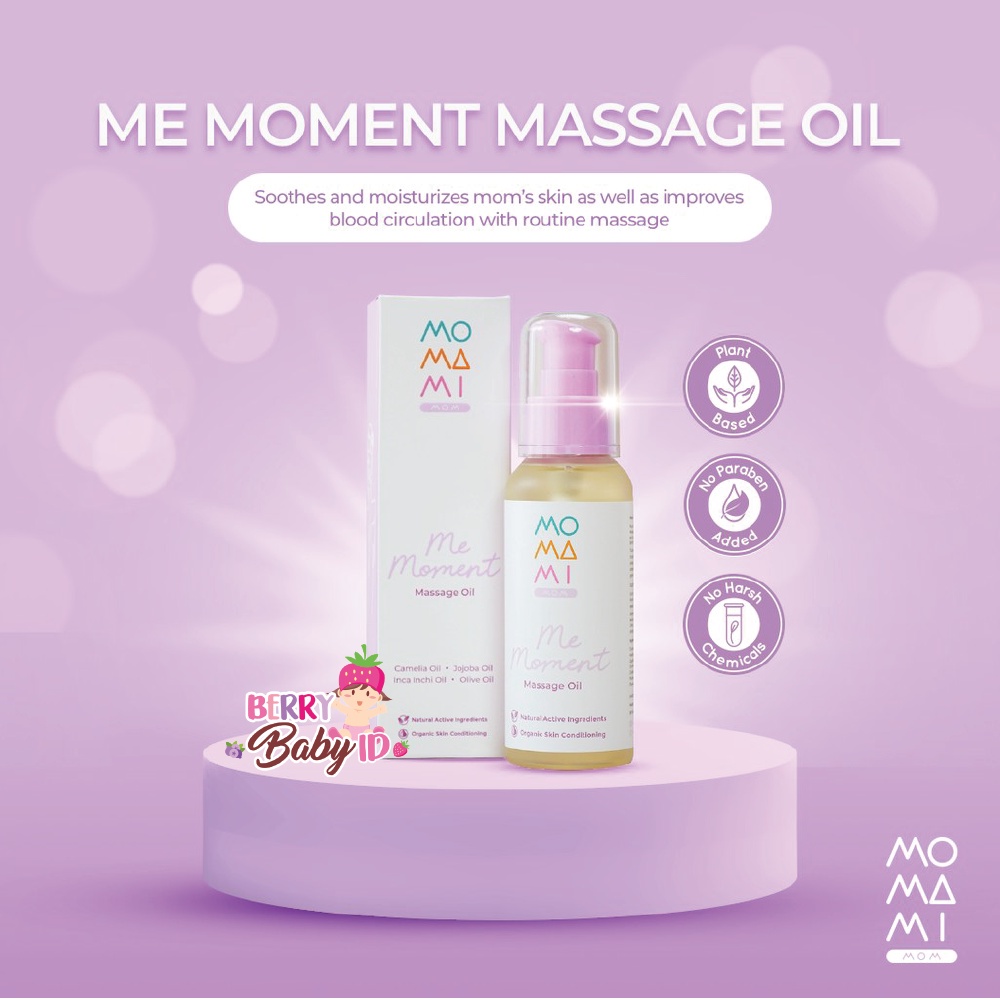 Momami Me Moment Massage Oil Minyak Pijat Ibu 100 ml Mo Ma Mi Berry Mart