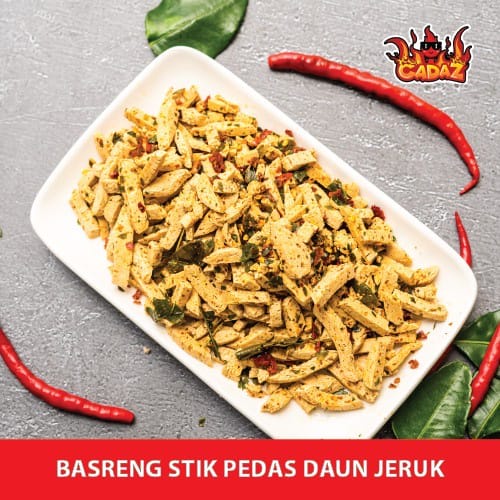 Jual 1kg Basreng Stik Pedas Khas Cadaz Daun Jeruk Ori Pedas Daun